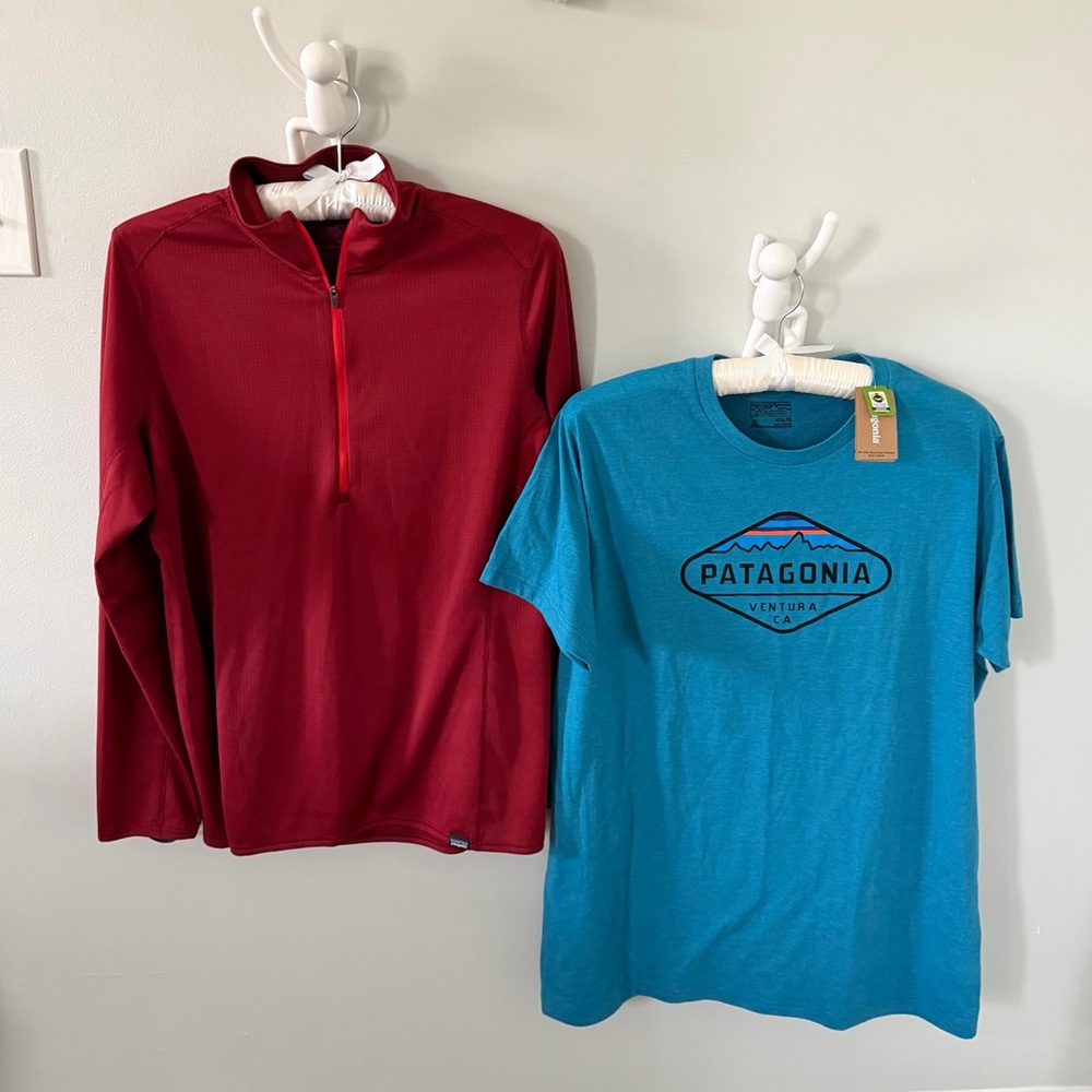 Patagonia Ventura Graphic Tee + Capilene Pullover XL